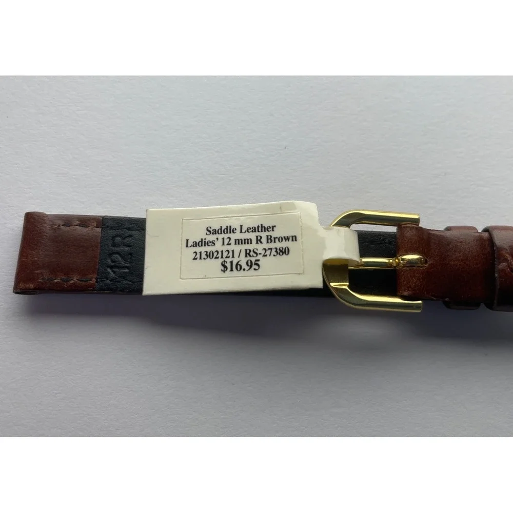 Stuller‎ 12mm Saddle Leather Ladies Brown Watch Band